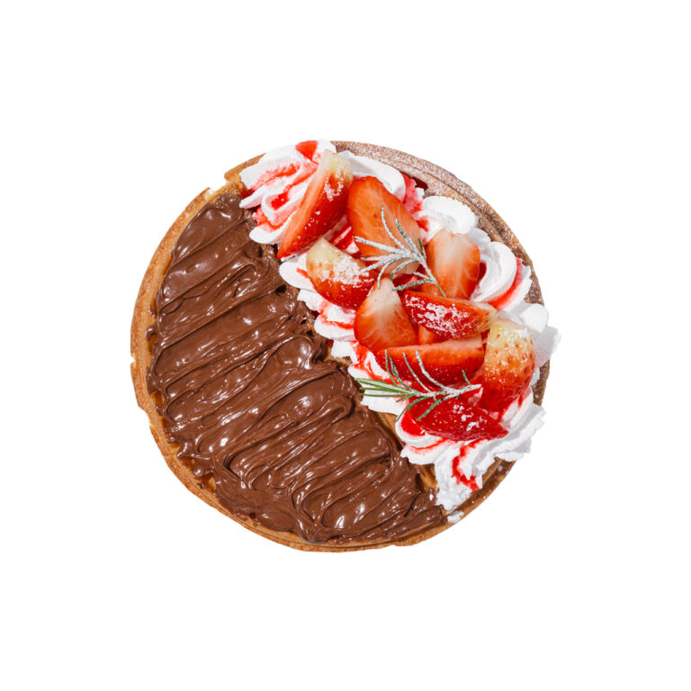 딸기누텔라와플