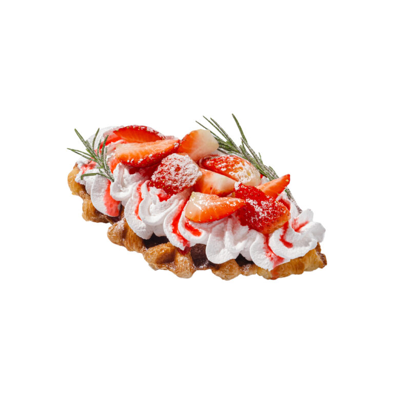 딸기생크림크로플